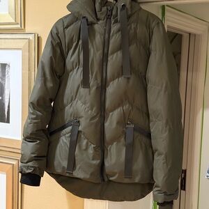 Olive Green Women's Puffer Jacket